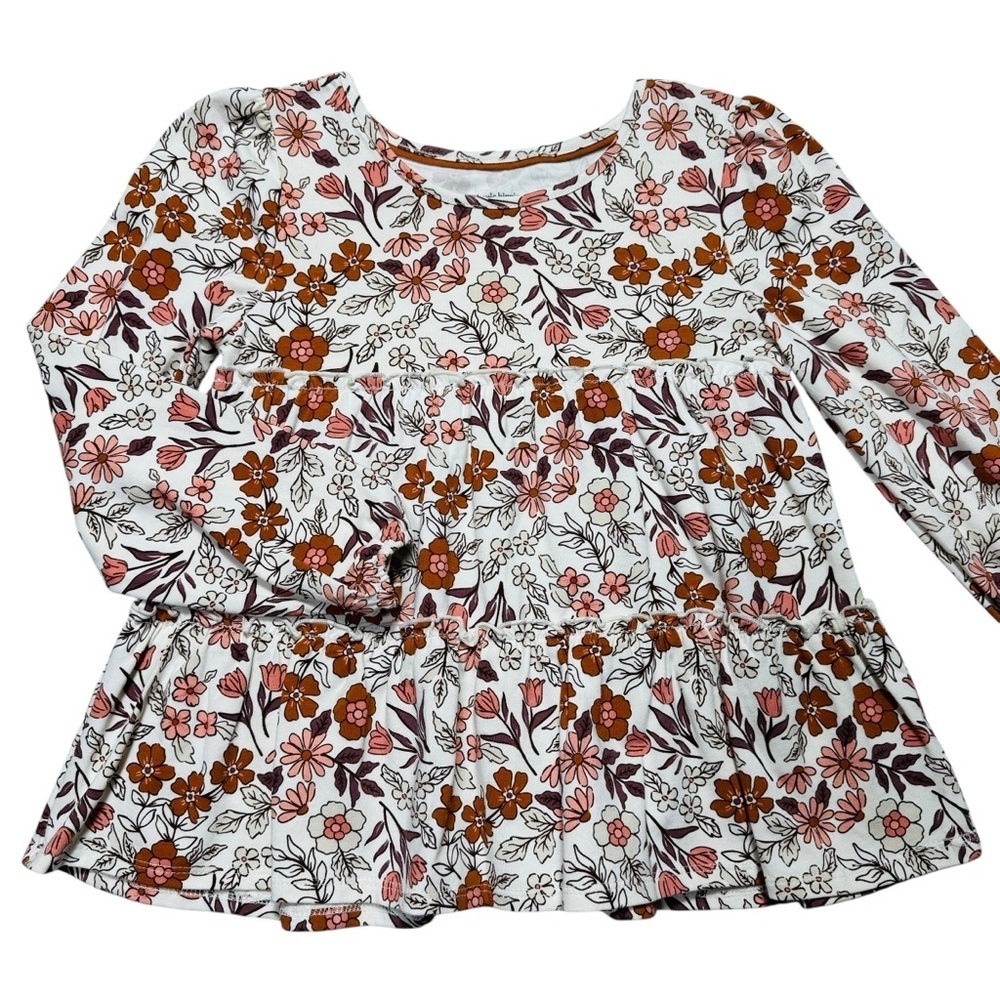 New Haute Hippie Long Sleeve Floral Print Cotton Top Size M(7/8)